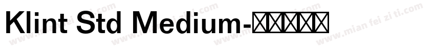Klint Std Medium字体转换